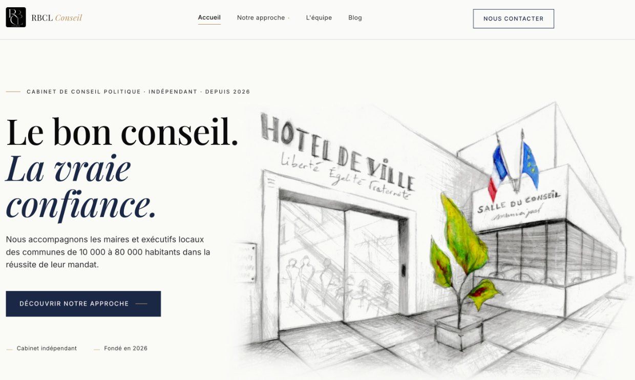 Homepage of the rbcl-conseil.fr website